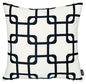 Black and White Grid Geometric Throw Pillow