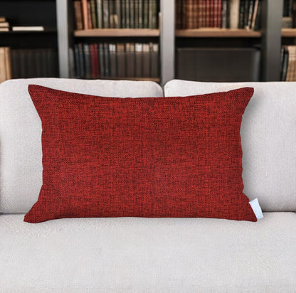 12" X 20" Red Accent Throw Pillow