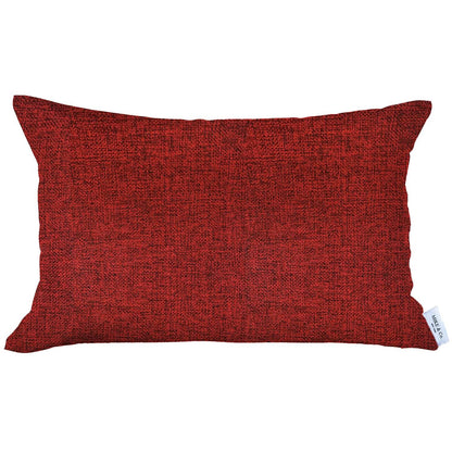 12" X 20" Red Accent Throw Pillow