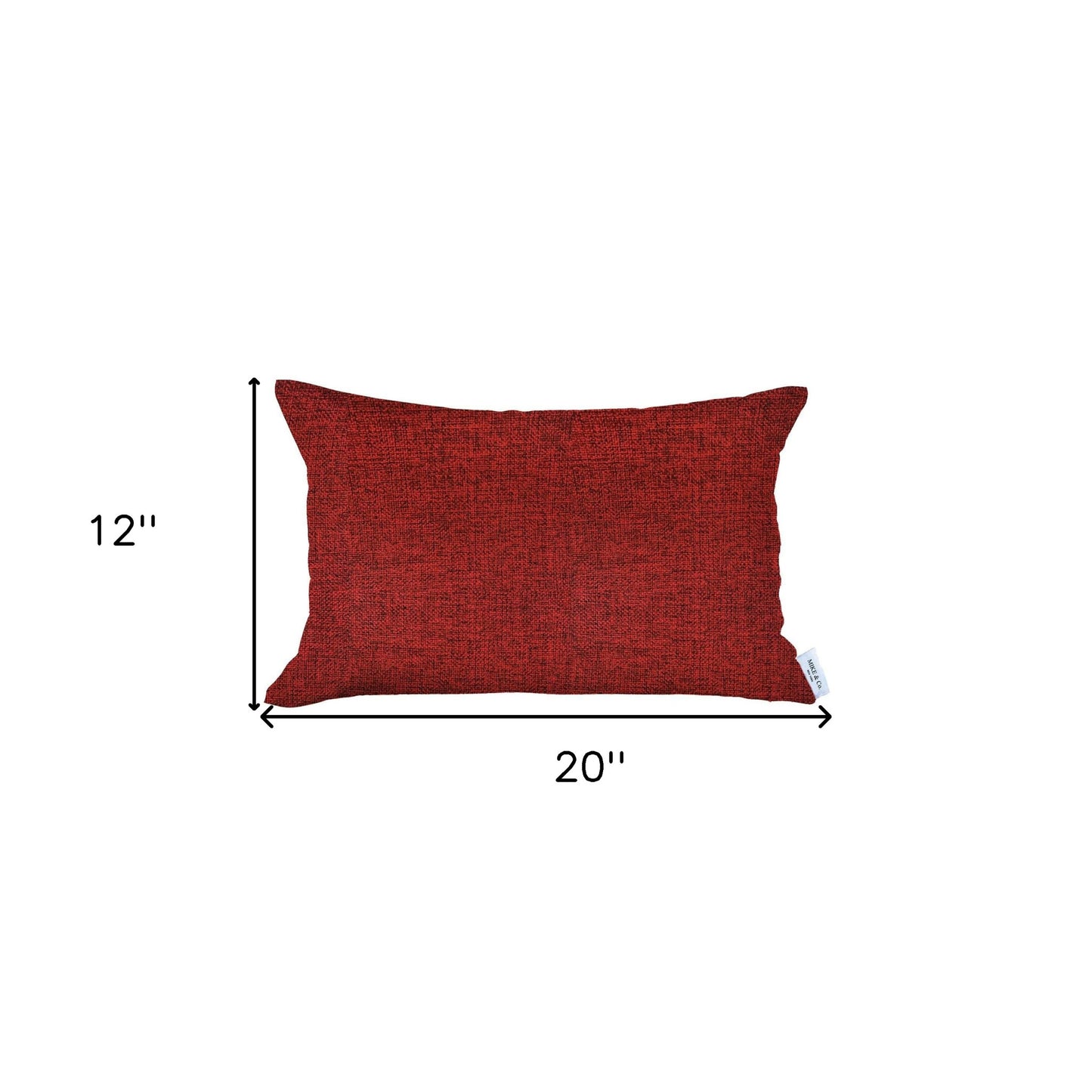 12" X 20" Red Lumbar Throw Pillow