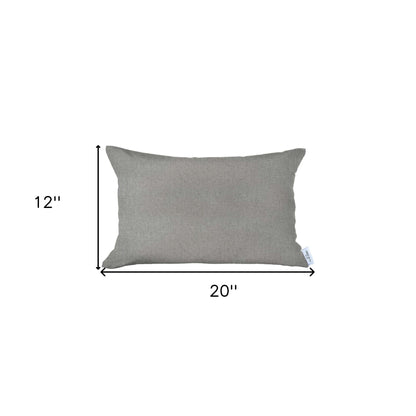 White Solid Lumbar Throw Pillow