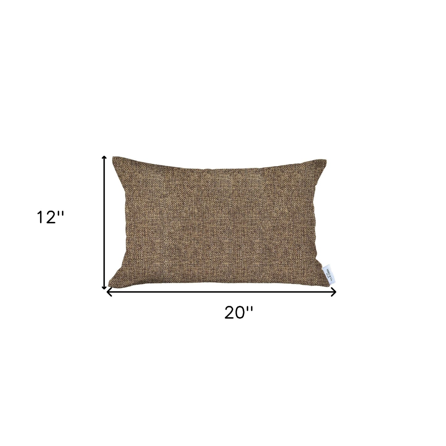 Tan Solid Lumbar Throw Pillow