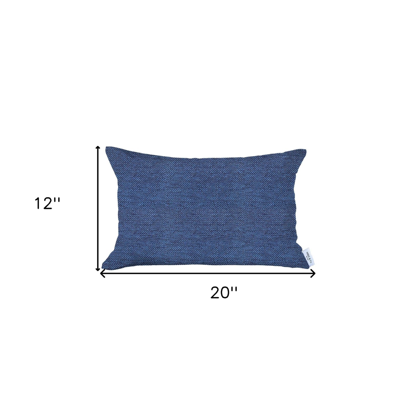 Blue Solid Lumbar Throw Pillow