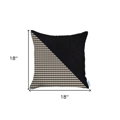 Brown Houndstooth Modern Decorative Throw Pillow