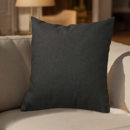 Black Modern Textured Throw Pillow