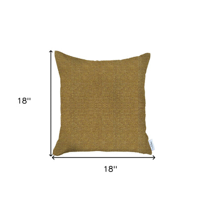 Yellow Modern Textured Throw Pillow