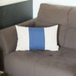 12" X 20" Blue and White Striped Lumbar Throw Pillow