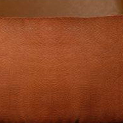 Solid Brown Faux Leather Lumbar Throw Pillow