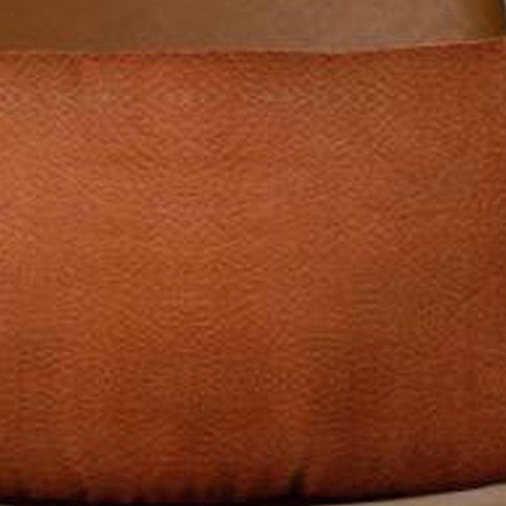 Solid Brown Faux Leather Lumbar Throw Pillow