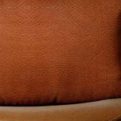 Solid Brown Faux Leather Lumbar Throw Pillow