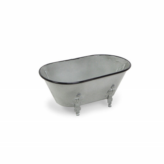 12" Light Gray Bathtub Decorative Sculpture