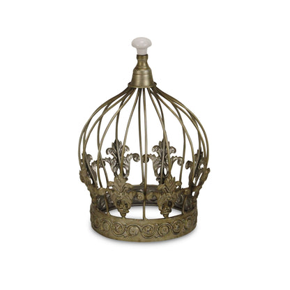 10" Bronze Metal Hand Painted Decorative Crown