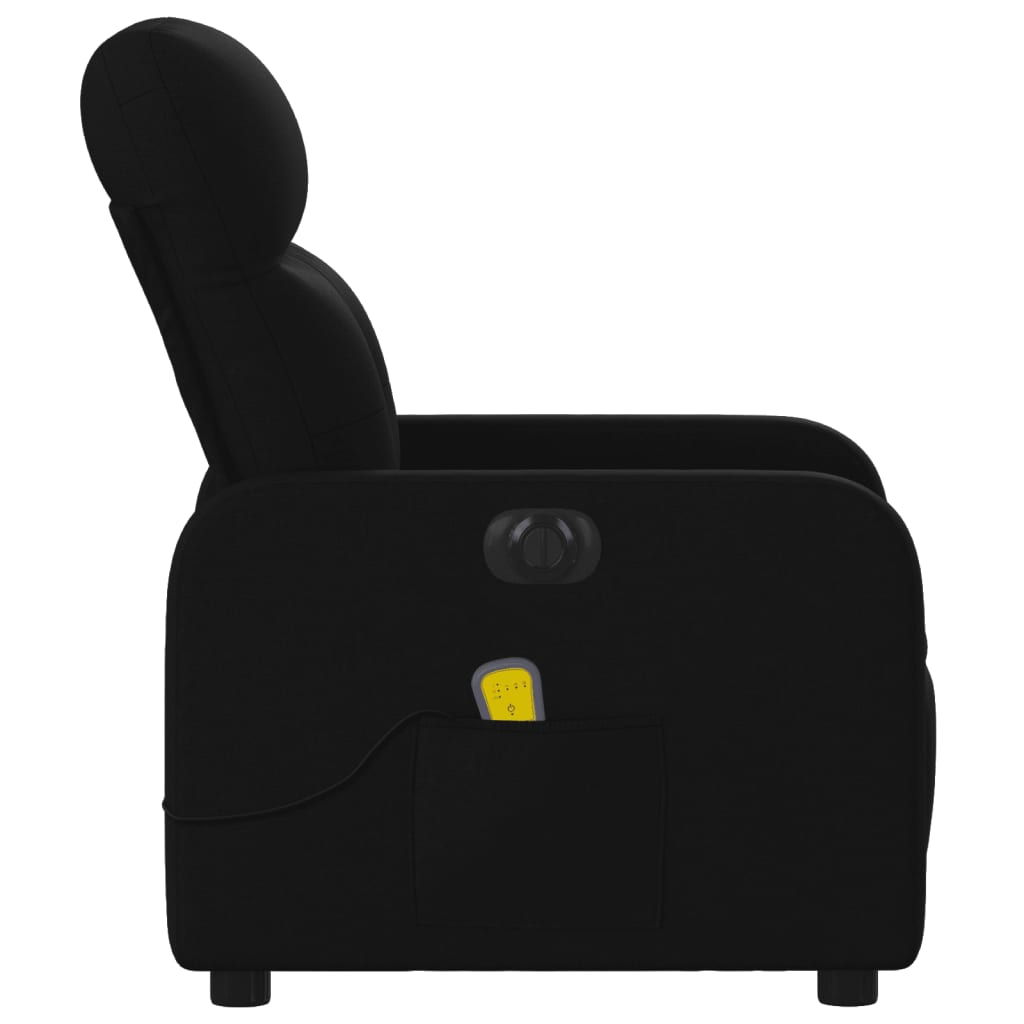 Electric Massage Recliner Chair Black Fabric