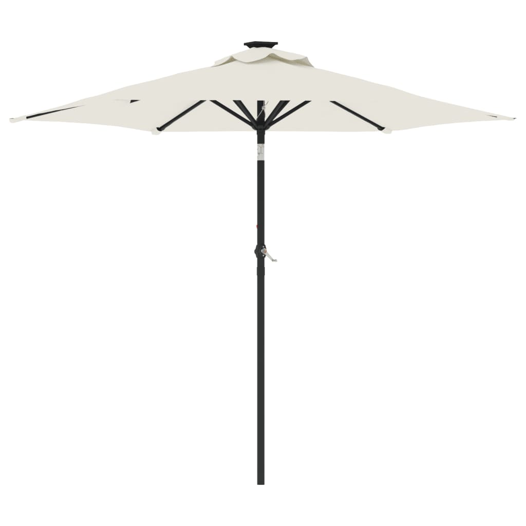 Garden Parasol with Steel Pole White 88.6"x88.6"x83.5"