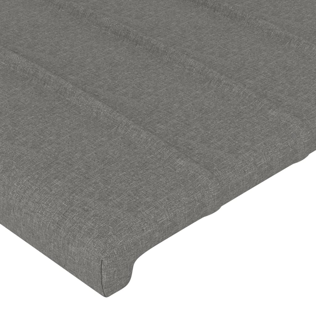 Headboards 2 pcs Dark Gray 35.4"x2"x30.7"/34.6" Fabric