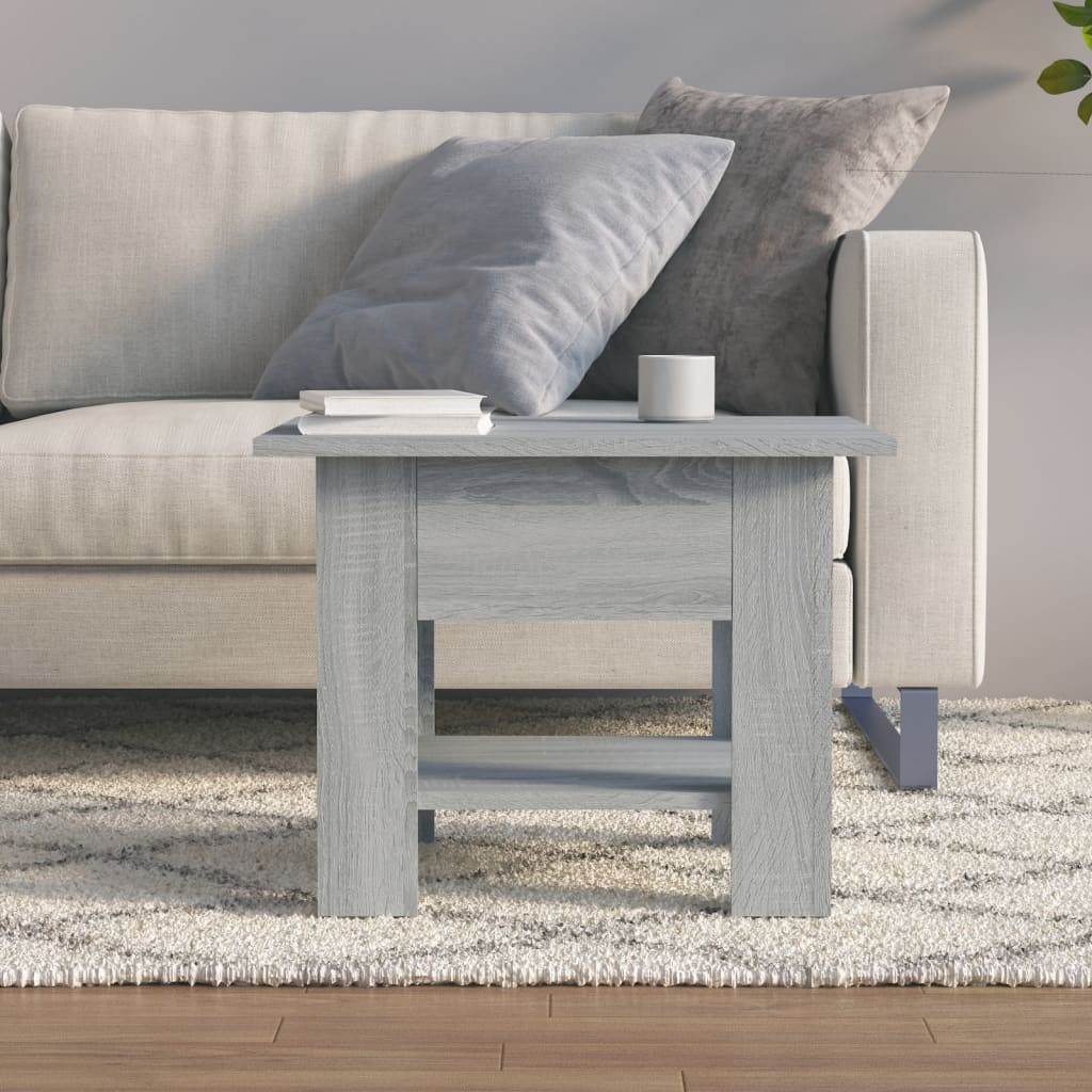 Coffee Table Gray Sonoma 21.7"x21.7"x16.5" Engineered Wood