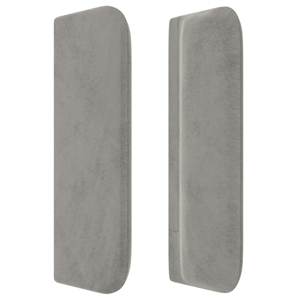 Headboard with Ears Light Gray 57.9"x6.3"x30.7"/34.6" Velvet