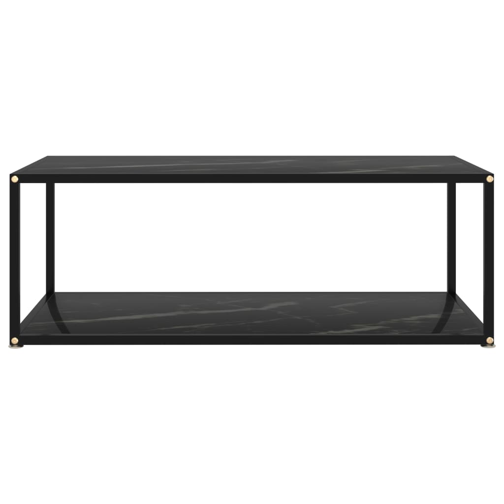 Coffee Table Black 39.4"x19.7"x13.8" Tempered Glass