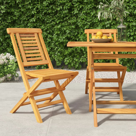 Folding Patio Chairs 2 pcs 18.5"x24.8"x35.4" Solid Wood Teak