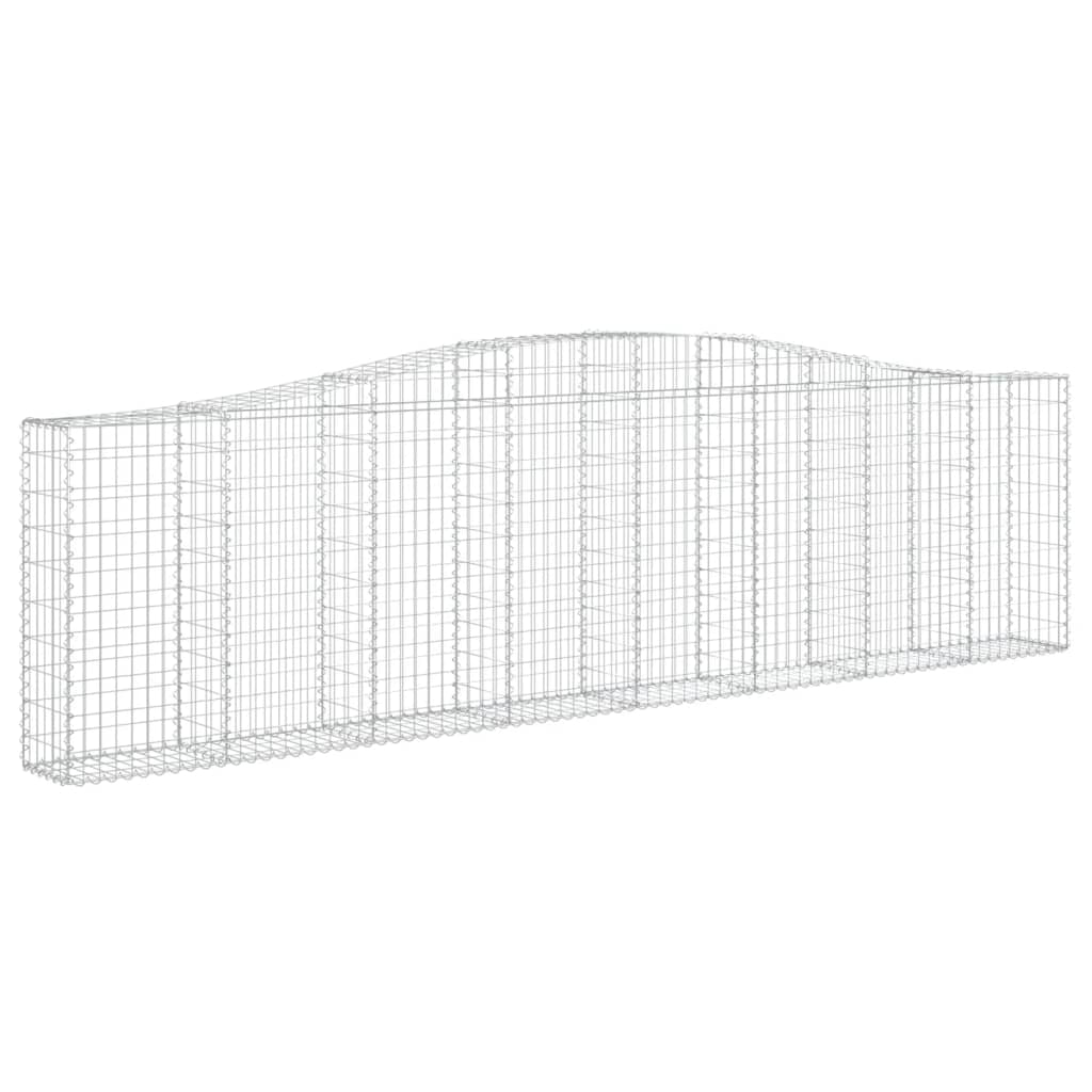 Arched Gabion Baskets 20 pcs 157.5"x11.8"x39.4"/47.2" Galvanized Iron