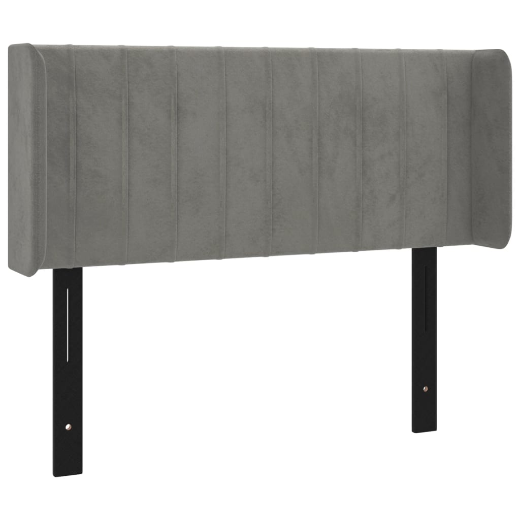 LED Headboard Light Gray 40.6"x6.3"x30.7"/34.6" Velvet