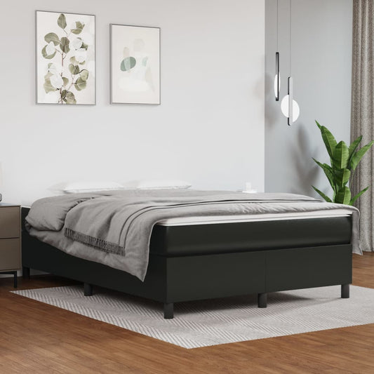 Bed Frame without Mattress Black Faux Leather (US/AU Only)