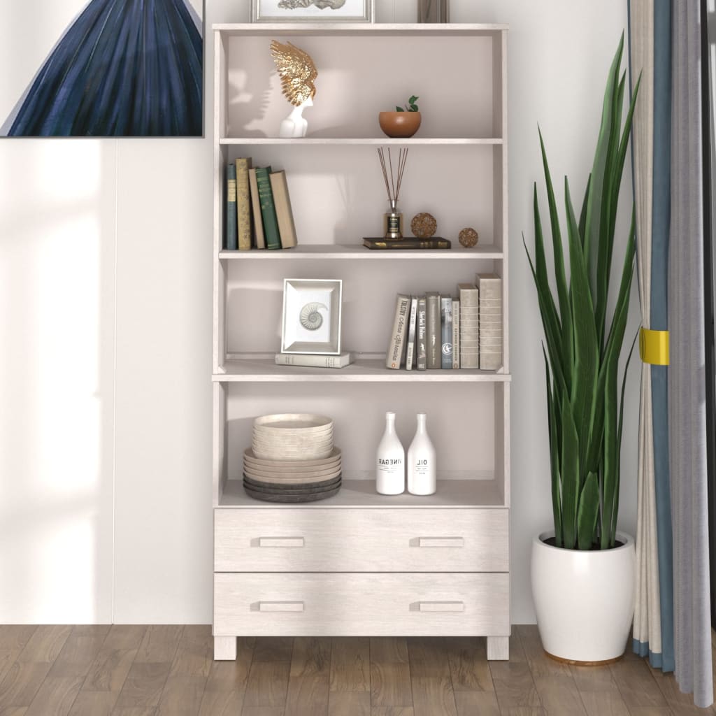 Highboard HAMAR Solid Wood Pine Dark Gray