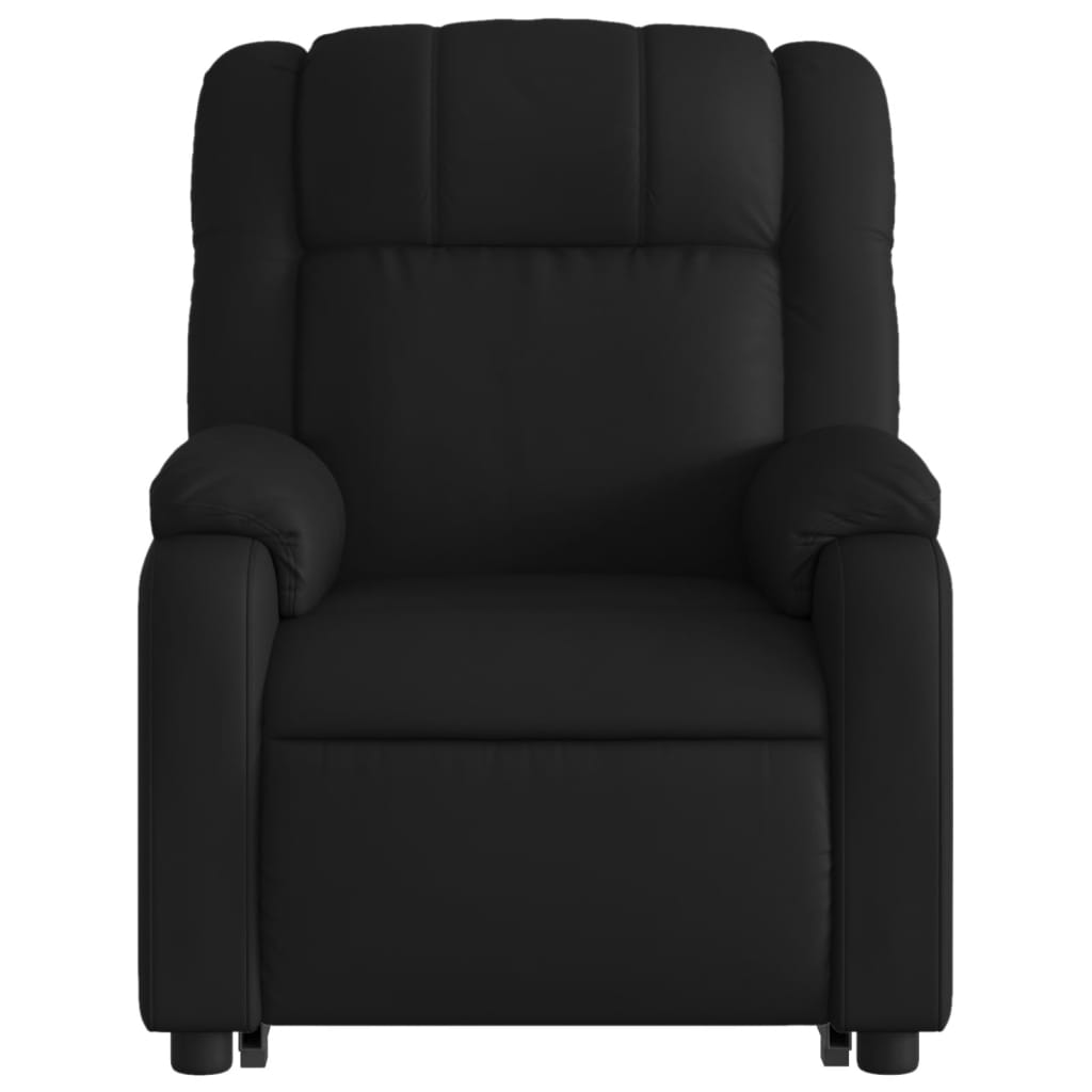 Electric Stand up Massage Recliner Chair Black Faux Leather