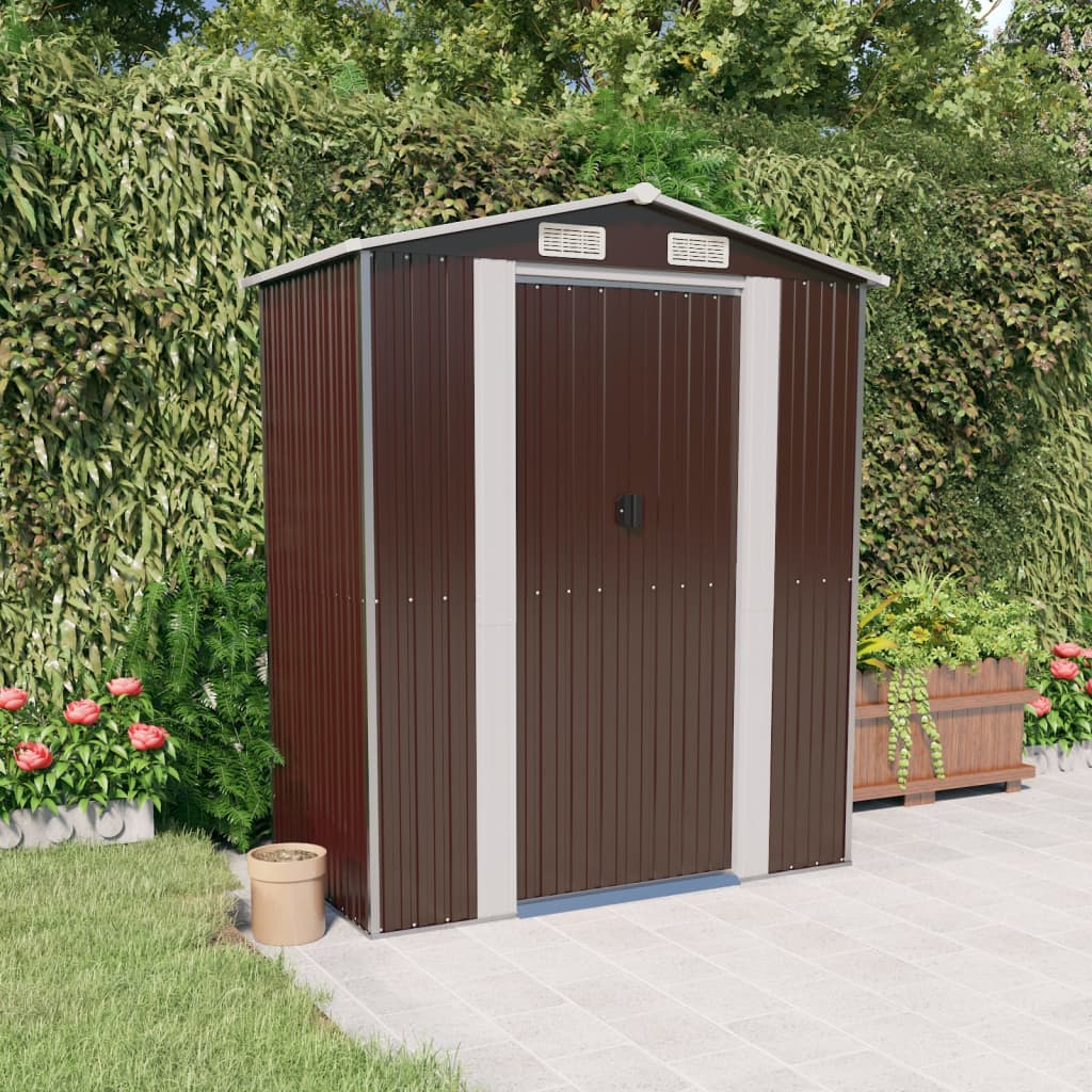 Garden Shed Anthracite 75.6"x173.2"x87.8" Galvanized Steel