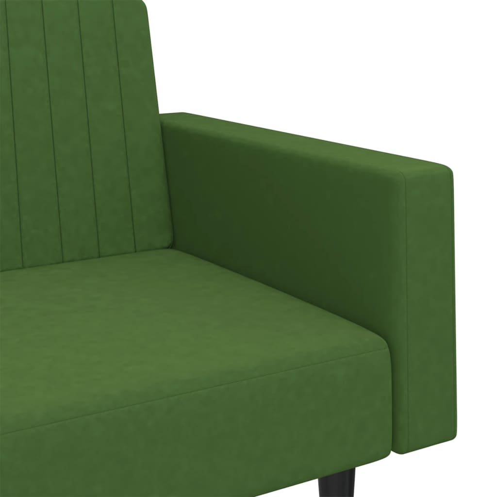 2-Seater Sofa Bed Dark Green Velvet