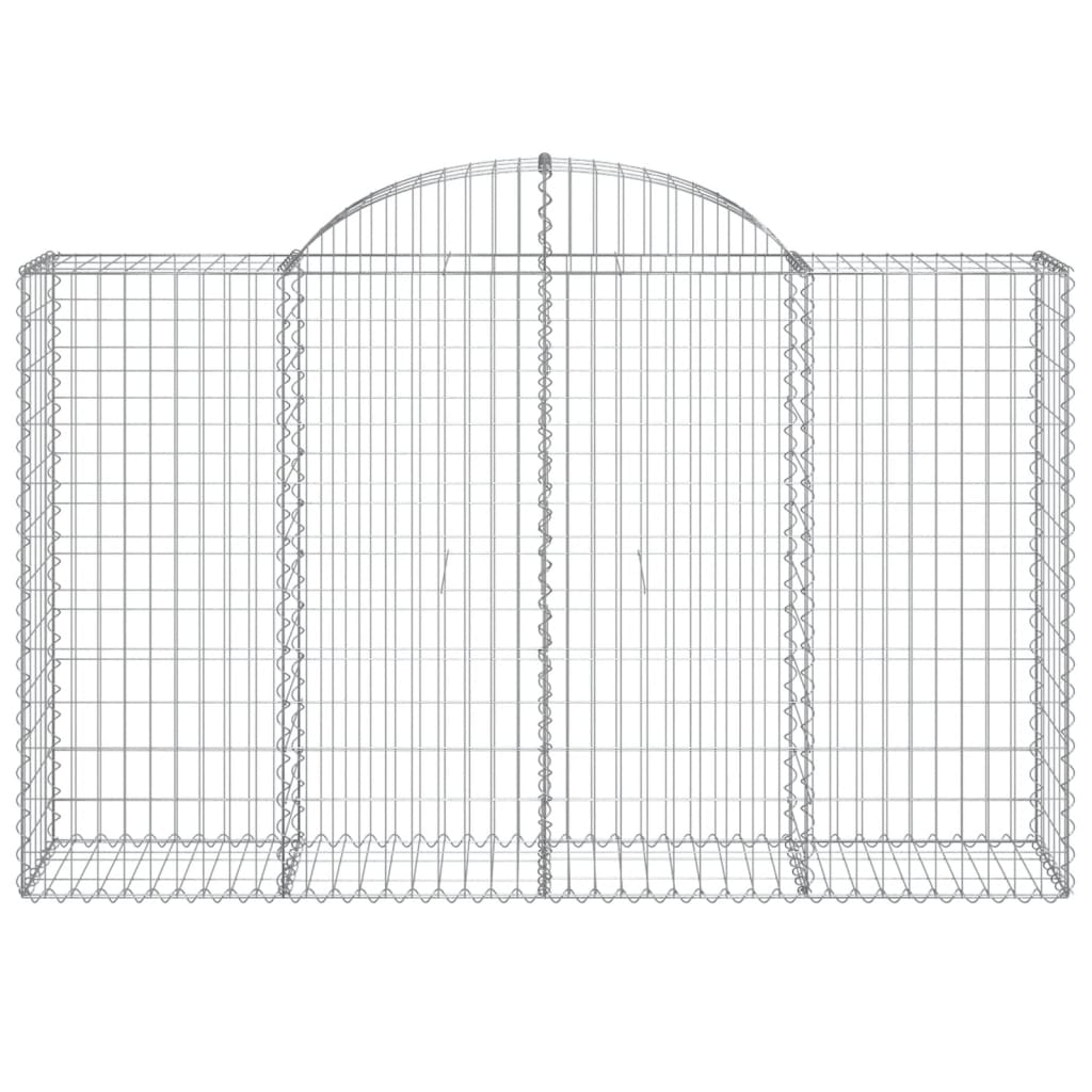 Arched Gabion Baskets 20 pcs 78.7"x19.7"x47.2"/55.1" Galvanized Iron