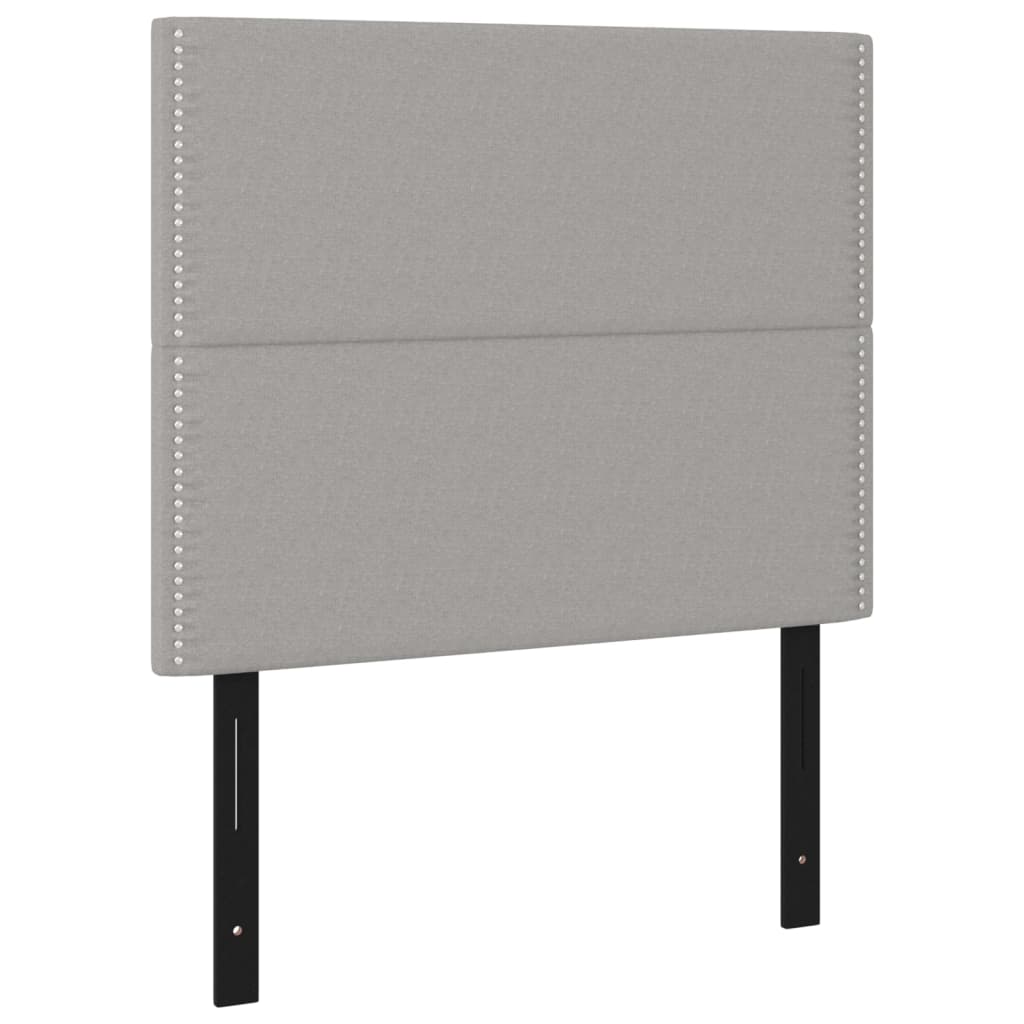 Headboards 2 pcs Light Gray 39.4"x2"x30.7"/34.6" Fabric