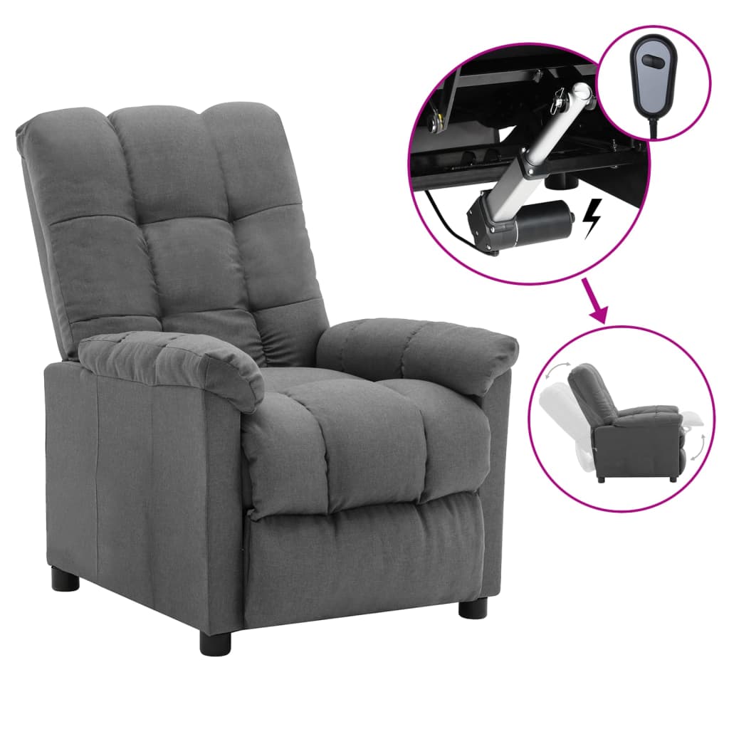 Recliner Light Gray Fabric