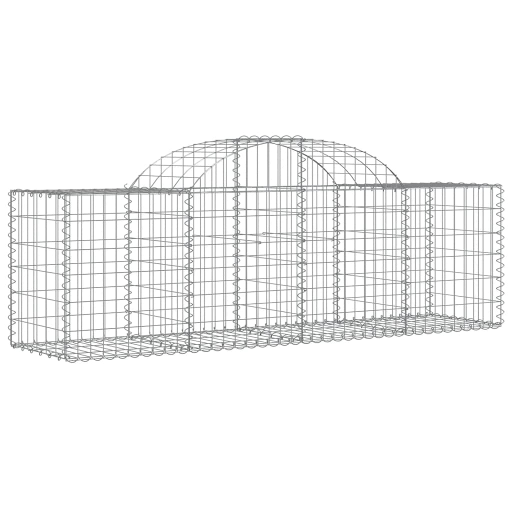 Arched Gabion Baskets 14 pcs 78.7"x19.7"x23.6"/31.5" Galvanized Iron