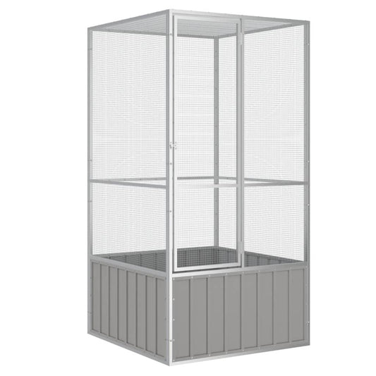 Bird Cage Gray 43.7"x42.1"x83.3" Galvanized Steel