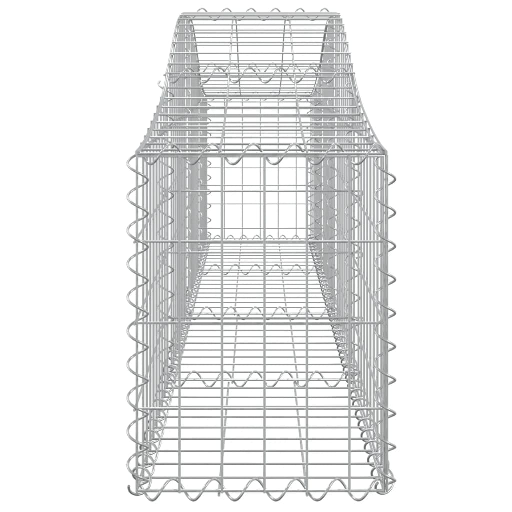 Arched Gabion Baskets 18 pcs 78.7"x11.8"x15.7"/23.6" Galvanized Iron