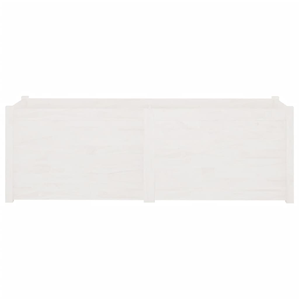 Garden Planter White 59.1"x19.7"x19.7" Solid Wood Pine