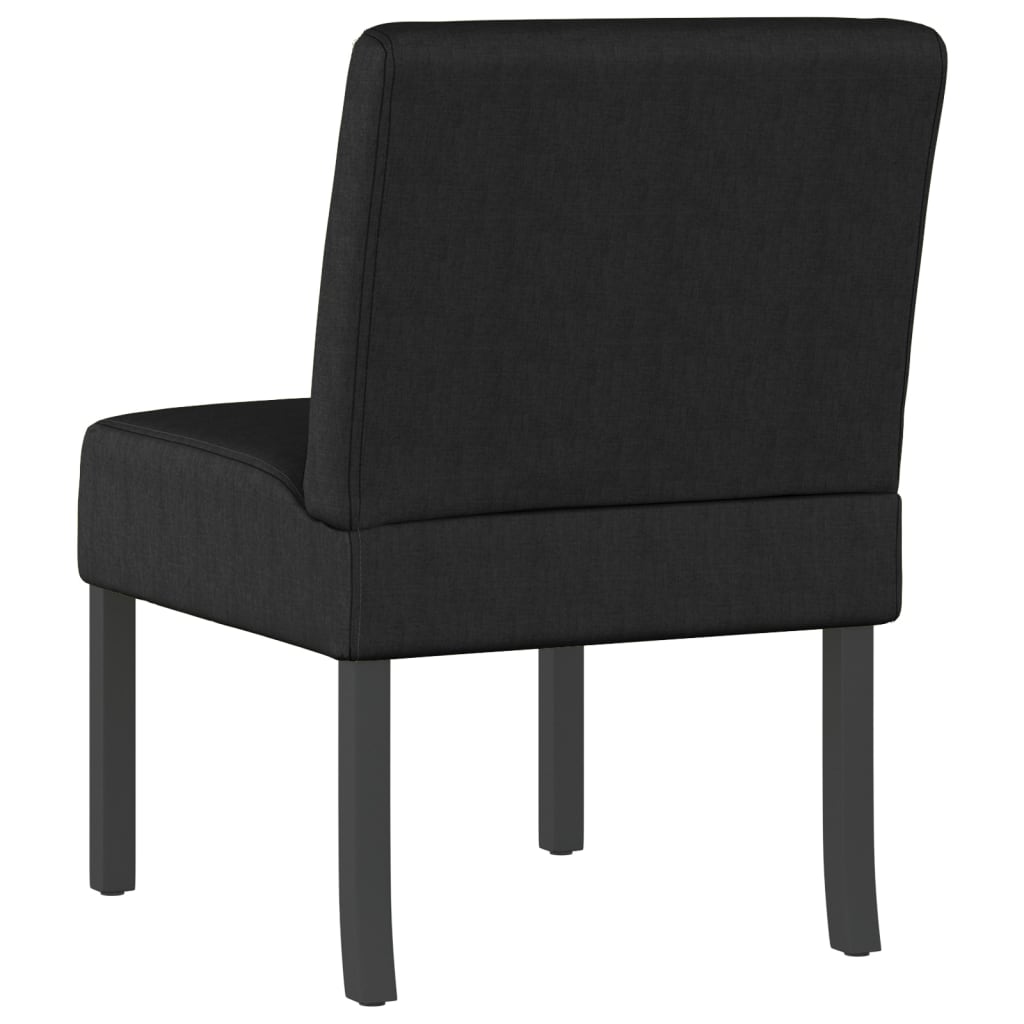 Slipper Chair Black Fabric