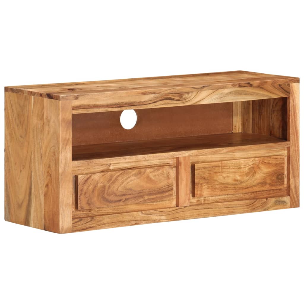 TV Stand 34.6"x11.8"x15.7" Solid Wood Acacia