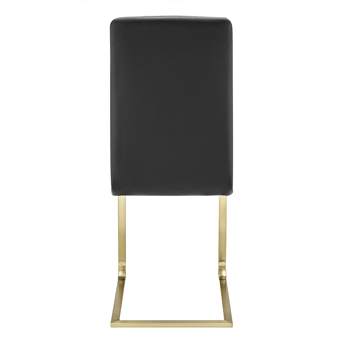 Set of Two Mod Black and Gold Dining Chairs