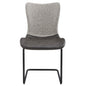 Set of Two Gray Metro Mix Cantilever Dining Chairs