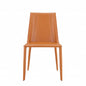 Sleek All Terra Cotta Faux Leather Dining or Side Chair