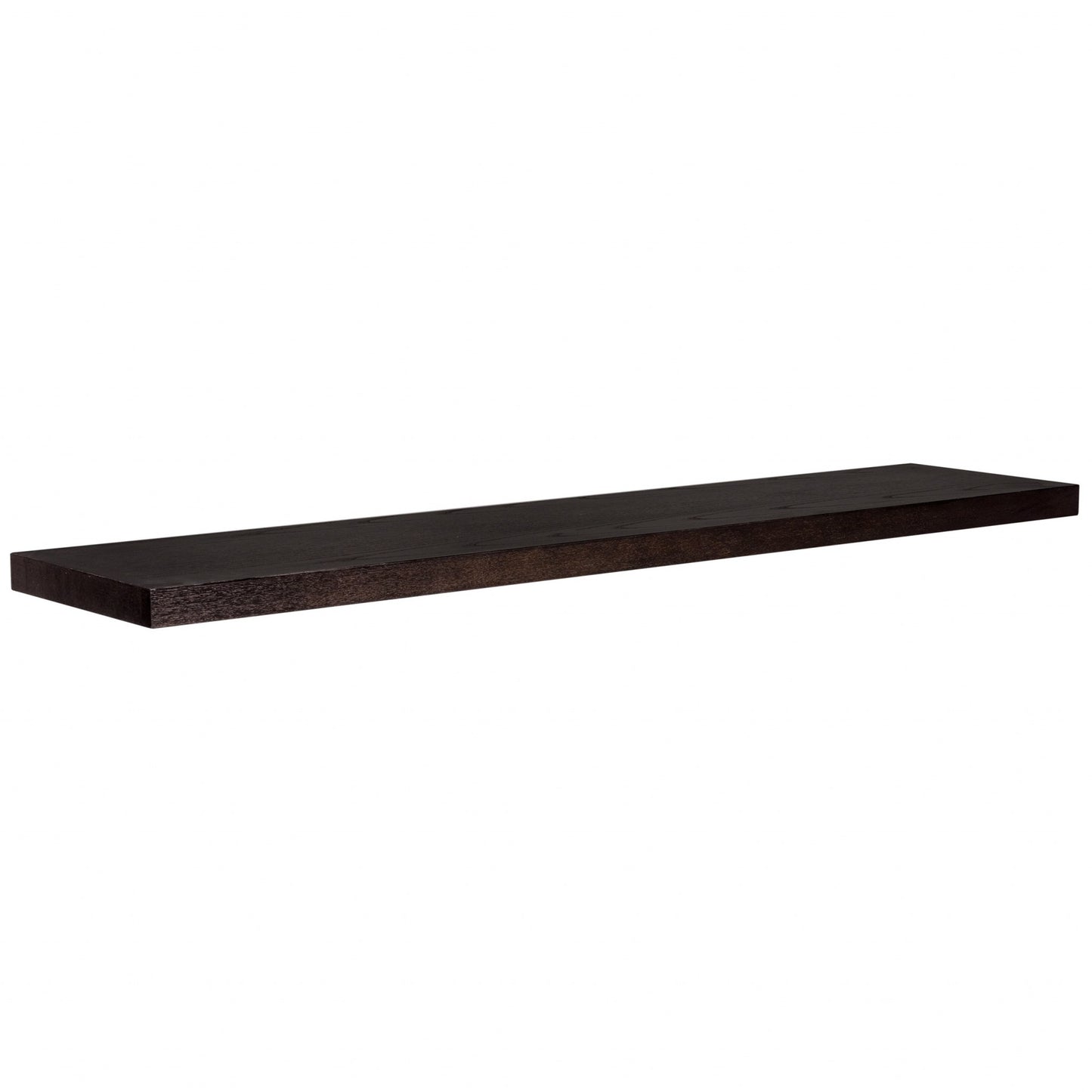 75" Espresso Wooden Wall Mounted Floating Shelf