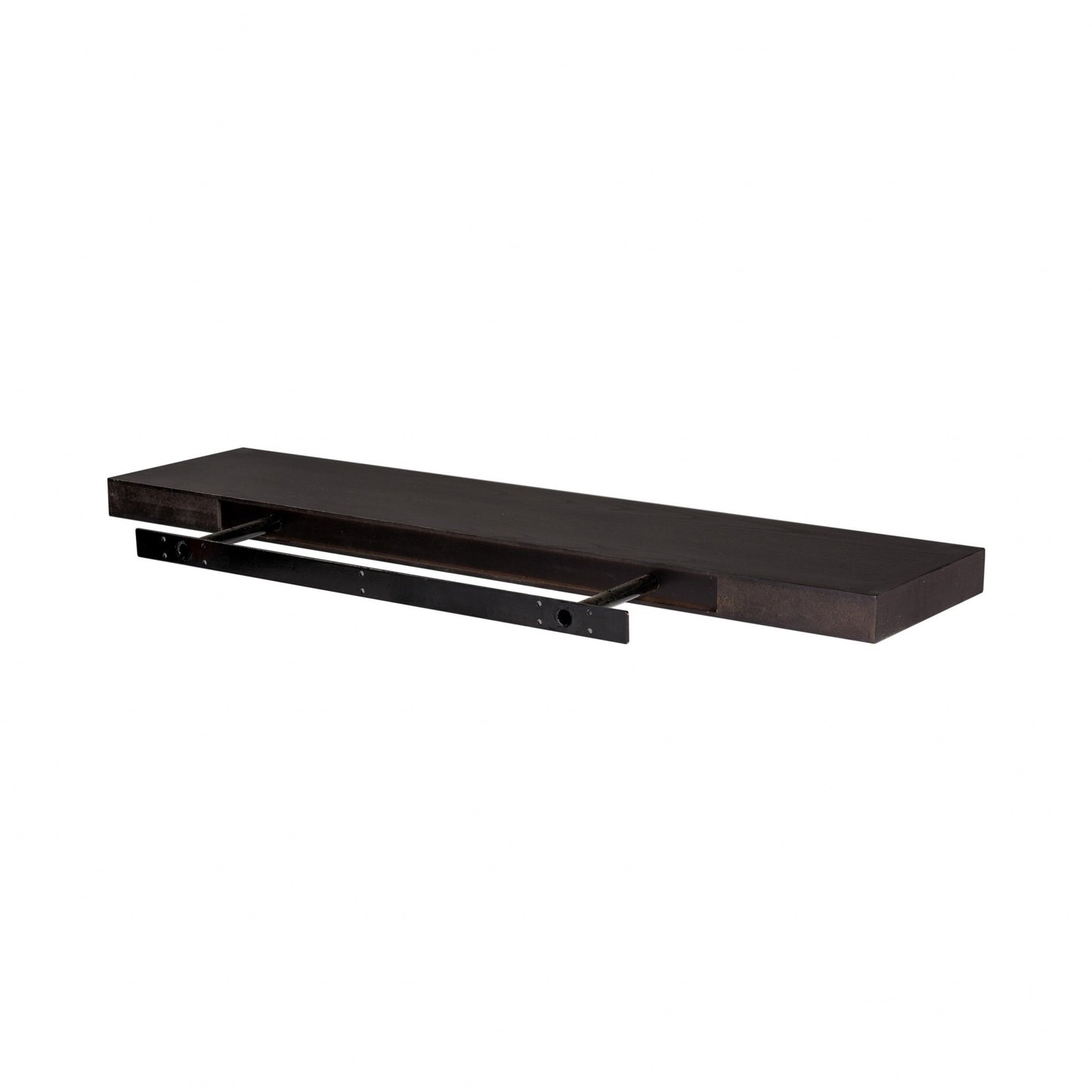 43" Espresso Wooden Wall Mounted Floating Shelf