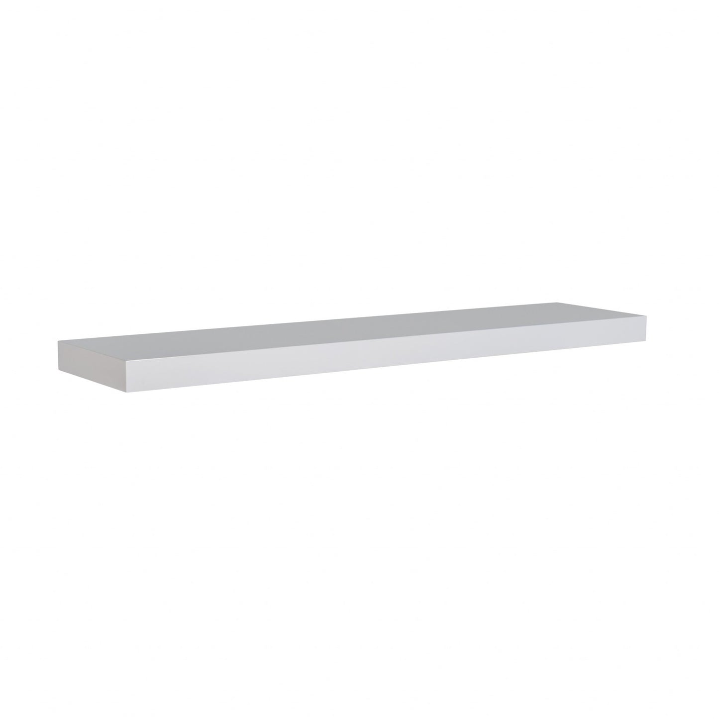 43" White Wooden Wall Mounted Floating Shelf