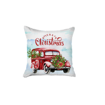 18" Multicolor Christmas Wreath Throw Pillow