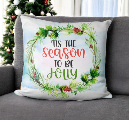 Tis the Season Christmas Throw Pillow Cover