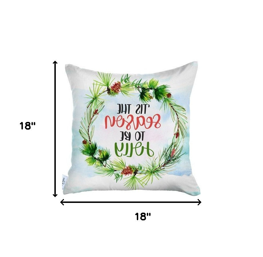 Set of 2 Merry Christmas Tis the Season Thow Pillow Covers