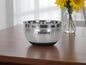 Sleek Stainless Steel Popcorn Serving Bowl