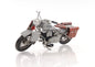 6" Grey Metal Hand Painted Decorative Motorcycle